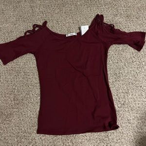 Burgundy top